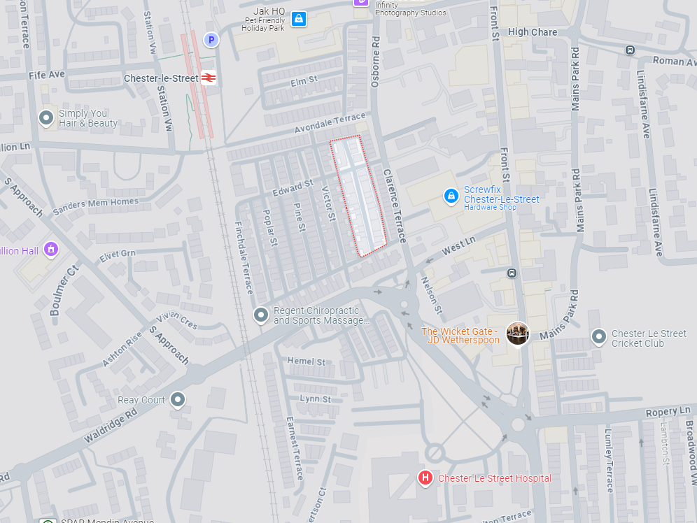 A map showing the local area of this investment property was purchased in the North East